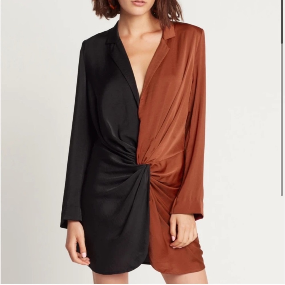 Never worn Choosy in a mood dress size 0. Low cut sexy flattering dress